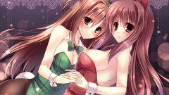 Blush anime girls brunettes cleavage original characters bunny 