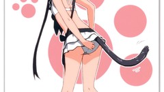 Blush anime girls brunettes k - on nakano azusa nekomimi animal 