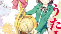 Blush anime girls green eyes brunettes school uniforms short 