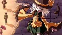 Blush anime girls green eyes short hair green hair touhou 