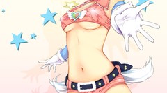 Blush anime girls idolmaster video games thigh highs no bra 