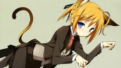 Blush anime girls mayo chiki nekomimi animal ears cat ears 
