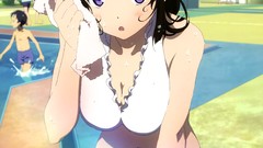 Blush anime girls purple eyes hyouka chitanda eru swimsuits