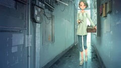 Blush anime girls short hair