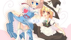 Blush anime girls touhou nekomimi animal ears kirisame marisa 