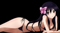 Blush long hair accel world black hair bikini kuro yuki hime
