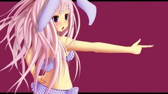 Blush long hair anime girls blue eyes touhou purple hair reisen 