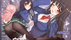 Blush long hair anime girls brown eyes pantyhose accel world 