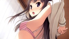 Blush long hair anime girls seifuku black hair your diary ayase 