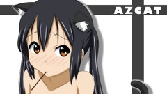 Blush long hair brown eyes brunettes k - on nakano azusa animal 