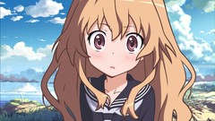 Blush long hair brown eyes school uniforms toradora aisaka taiga
