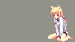 Blush pink eyes anime girls infinite stratos nekomimi animal 