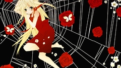 Blush red dress roses