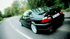 BMW black cars vehicle road BMW 3 Series BMW E46