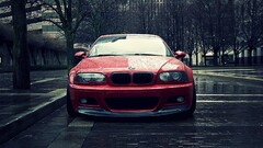 BMW Car urban City red cars vehicle Bmw m3 e46 BMW 3 Series