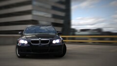 BMW Car vehicle frontal view bmw e90 BMW 3 Series black cars