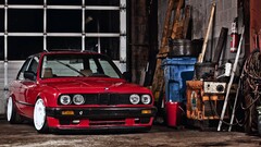 BMW E30 Car BMW stance red cars vehicle BMW 3 Series