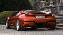 BMW sports cars concept art concept cars futuristic orange cars 