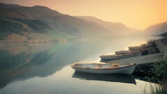 boat river nature landscape