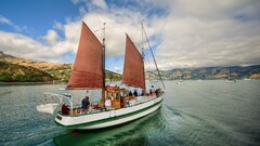 boat vehicle water People clouds landscape outdoors