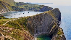 boat water nature Sea England cliff
