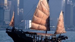 Boats architecture cityscapes junk