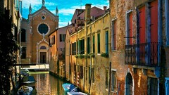 Boats Europe Italy venice canal cityscapes