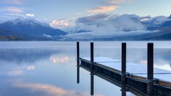 Boats glacier dock national park vehicles