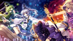 Boats hats long hair blue eyes green eyes brunettes ponytails 