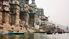 Boats India rivers cityscapes