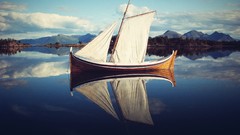 Boats lakes reflections