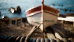 Boats Ropes blurred background depth of field