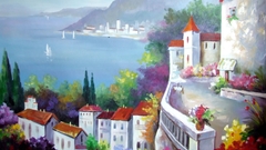 Boats ships City artwork