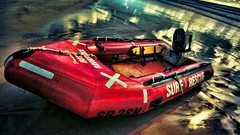 Boats surfing Rescue HDR Photography