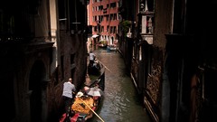 Boats venice canal