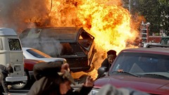 Bombs cars explosions fire