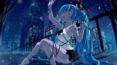 Bondage hatsune miku vocaloid arms raised