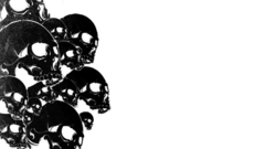 Bones skulls black white