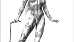 Boobs amazon monochrome artwork