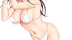 Boobs bikini cleavage anime