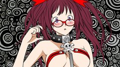 Boobs blue eyes glasses