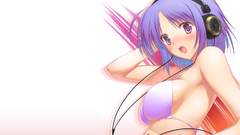 Boobs bra headphones girl