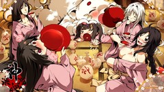 Boobs dress red eyes