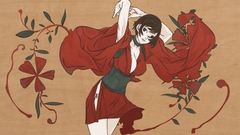 Boobs patterns red dress