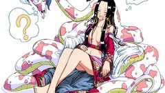 Boobs Simple Background One Piece (anime) Boa Hancock