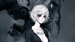 Boobs skulls head red