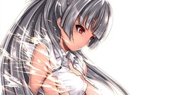 Boobs touhou white long
