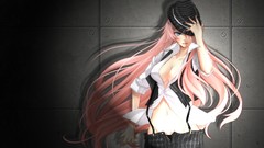 Boobs vocaloid blue eyes