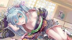 Boobs vocaloid dress Flowers