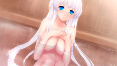 Boobs water blue eyes